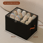 Foldable Shoe Storage Box 12 Compartments Breathable Non-Woven Fabric Wardrobe Organiser with Clear Lid V888-ELOSUNG41557