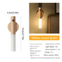 Yellow Wood Grain Motion Sensor Night Light LED Rechargeable Magnetic Stick Wall Lamp Smart Wireless Batten V888-ELOSUNG41560