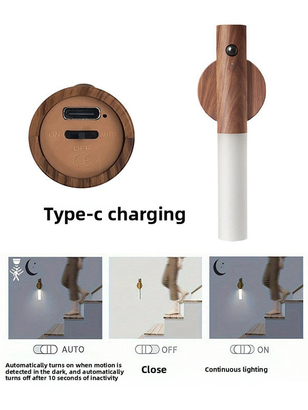 Matte Black Motion Sensor Night Light LED Rechargeable Magnetic Stick Wall Lamp Smart Wireless Batten for V888-ELOSUNG41561