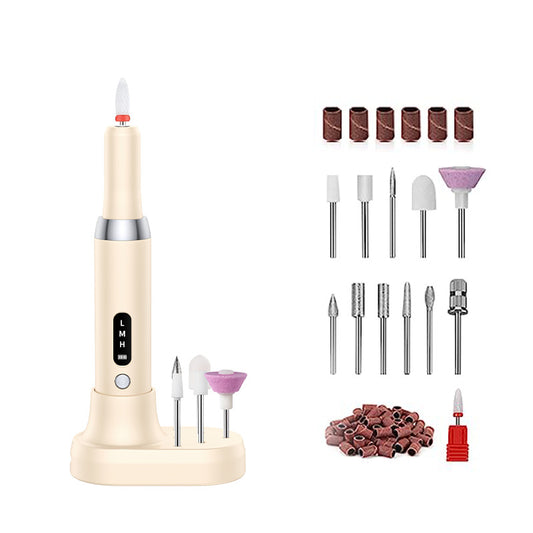 Electric Nail Drill Machine Cordless Portable E-File Kit with Charging Base LED Display 3 Speeds 15000RPM for V888-ELOSUNG41575
