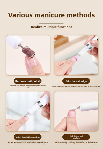 Electric Nail Drill Kit Cordless Portable E-File with Charging Base & LED Display White Gift Set Includes 30 V888-ELOSUNG41576