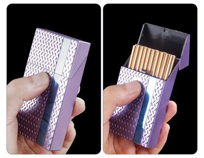 2 Pack Slim Cigarette Case Hard Shell Holder for 40 Cigarettes Durable ABS Plastic Crush Proof Box with V888-ELOSUNG41578