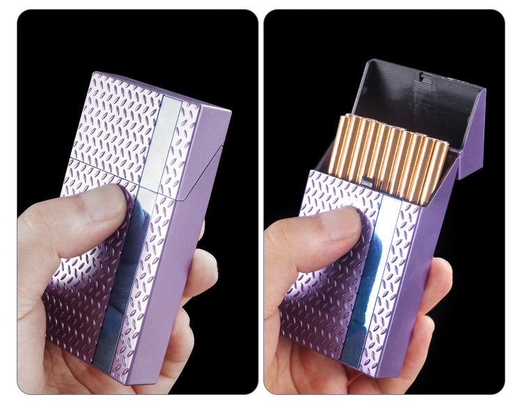2 Pack Slim Cigarette Case Hard Shell Holder for 40 Cigarettes Durable ABS Plastic Crush Proof Box with V888-ELOSUNG41579