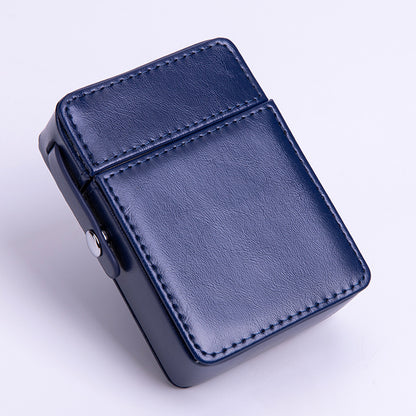 PU Leather Cigarette Case with Lighter Holder Hard Shell Storage Pouch Belt Loop Waist Bag for Standard Packs V888-ELOSUNG41594