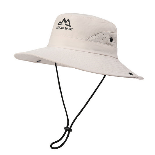Wide Brim Sun Hat Waterproof UV Protection Boonie Bucket Cap Mesh Breathable for Fishing Hiking Camping V888-ELOSUNG41663