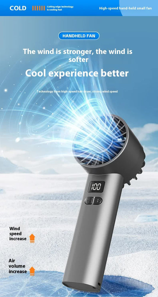 High Speed Handheld Turbo Fan 100 Adjustable Speeds Digital Display Portable Personal Cooling Device V888-ELOSUNG41681