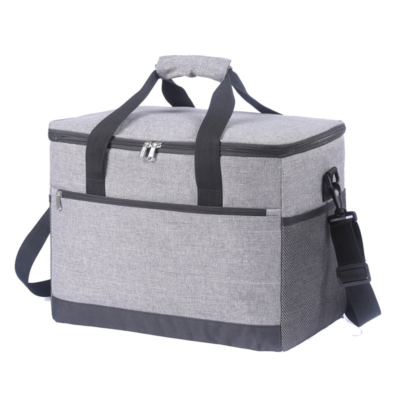 Large 30L Insulated Cooler Bag - Leakproof Thermal Lunch Tote with Shoulder Strap - Heavy Duty Grey Picnic V888-ELOSUNG41715