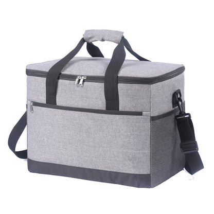 Large 30L Insulated Cooler Bag - Leakproof Thermal Lunch Tote with Shoulder Strap - Heavy Duty Grey Picnic V888-ELOSUNG41715