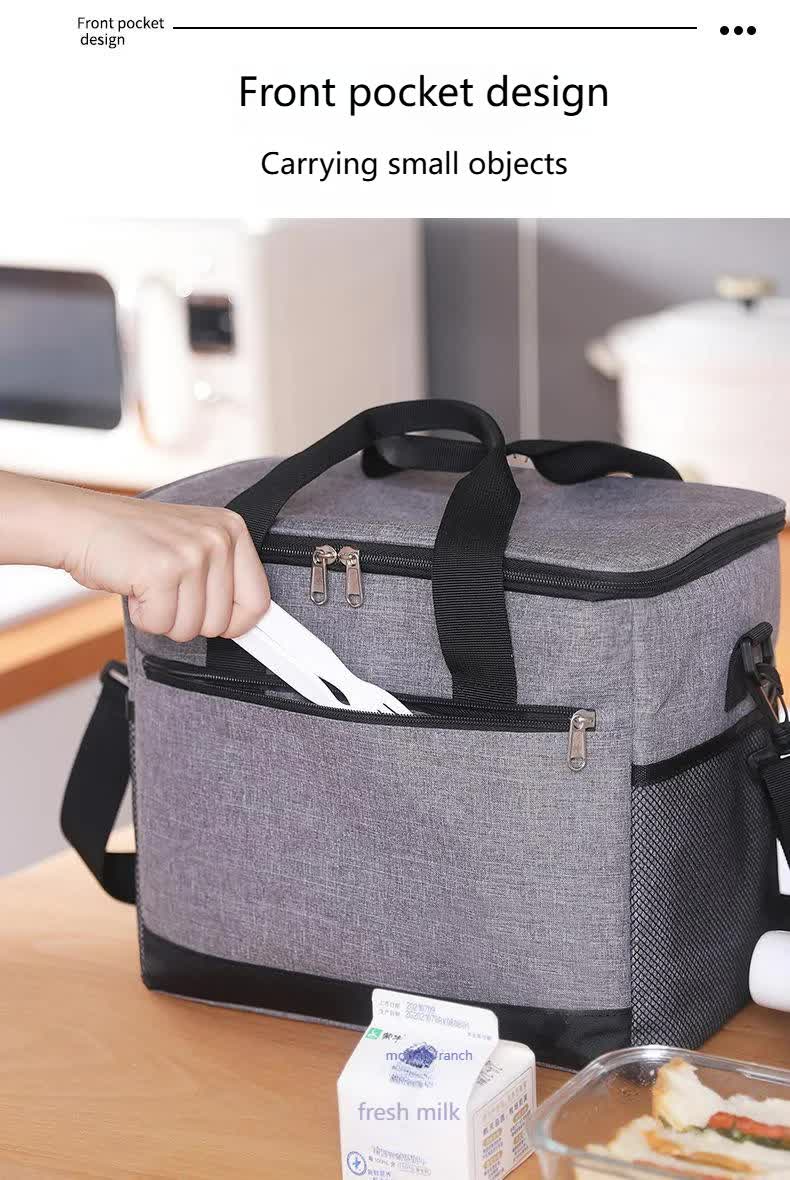 Large 30L Insulated Cooler Bag - Leakproof Thermal Lunch Tote with Shoulder Strap - Heavy Duty Beige Picnic V888-ELOSUNG41718