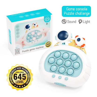 Electronic Fast Push Pop Game - Astronaut Space Edition Fidget Console with Lights & Sound - 4 Modes Memory & V888-ELOSUNG41744
