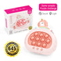 Electronic Fast Push Pop Game - Pink Unicorn Fidget Console with Lights & Sound - 4 Modes Memory & Speed V888-ELOSUNG41745