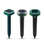 3PCS Solar Sonic Snake & Rodent Repeller Stakes - Mixed Set (Square, Round & Octagonal) - Outdoor Waterproof V888-ELOSUNG41776