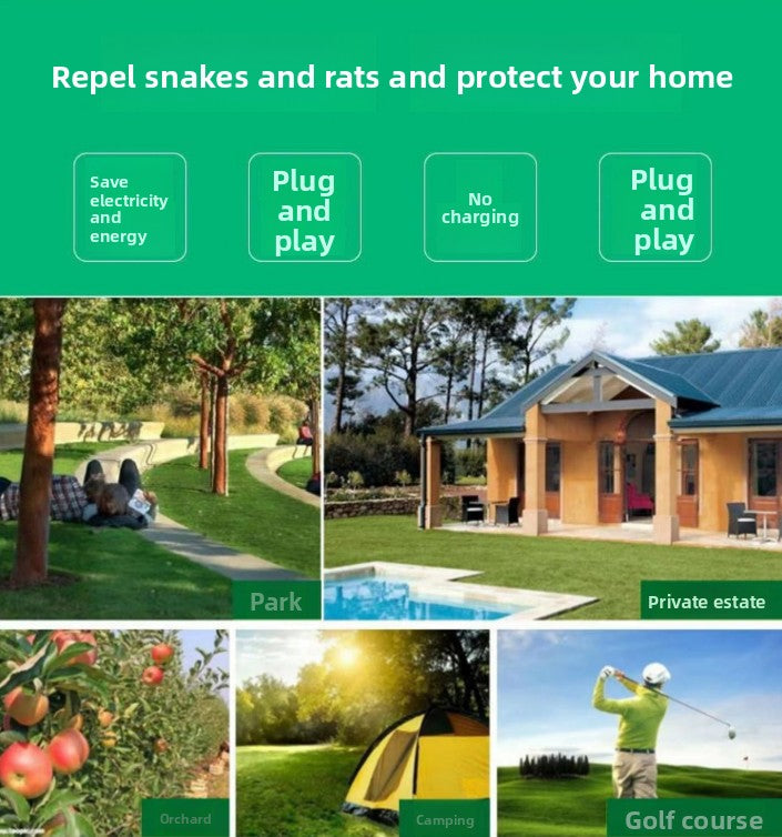 3PCS Solar Sonic Snake & Rodent Repeller Stakes - Mixed Set (Square, Round & Octagonal) - Outdoor Waterproof V888-ELOSUNG41776