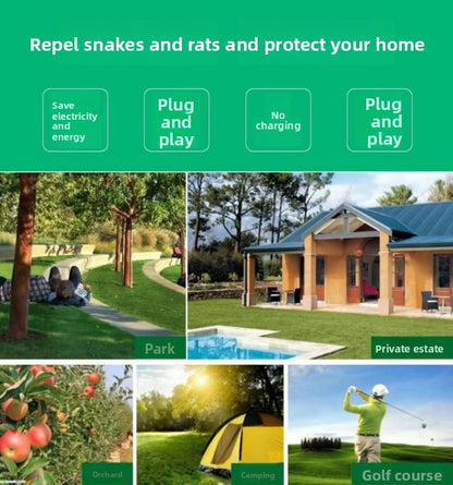 3PCS Solar Sonic Snake & Rodent Repeller Stakes - Mixed Set (Square, Round & Octagonal) - Outdoor Waterproof V888-ELOSUNG41776