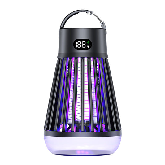 2-in-1 Rechargeable Mosquito Zapper & Camping Lantern - 2000V Electric Insect Killer with Smart Digital V888-ELOSUNG41781