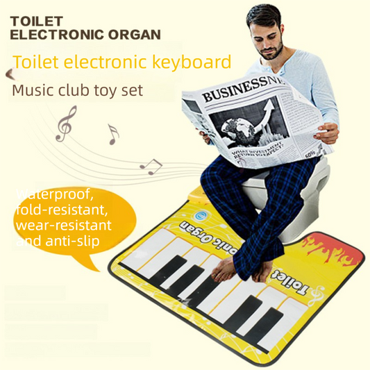 Yellow Electronic Toilet Piano Mat - Funny Musical Floor Keyboard for Bathroom Entertainment - Novelty Gag V888-ELOSUNG41783