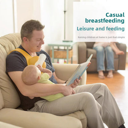 Hands-Free Baby Bottle Holder - Shoulder Mounted Feeding Aid for Parents - Anti-Slip & Adjustable Design - V888-ELOSUNG41786