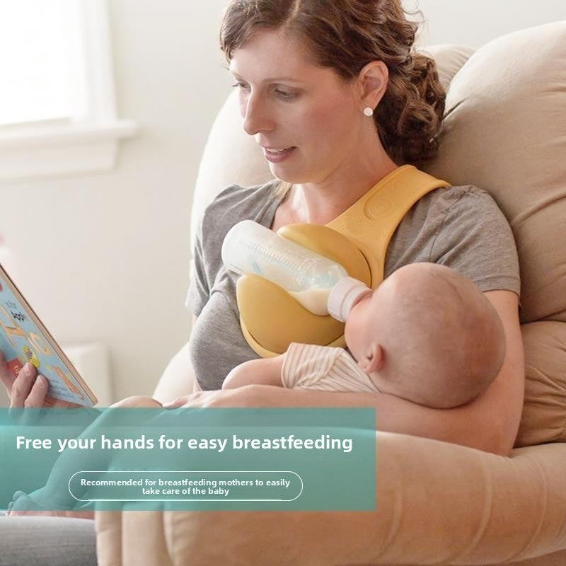 Hands-Free Baby Bottle Holder - Shoulder Mounted Feeding Aid for Parents - Anti-Slip & Adjustable Design - V888-ELOSUNG41786