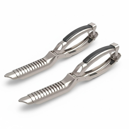 2 PCS Heavy Duty Rib Skin Remover Pliers - Silver Skin Membrane Peeler for BBQ Pork & Beef - Durable Alloy V888-ELOSUNG41791