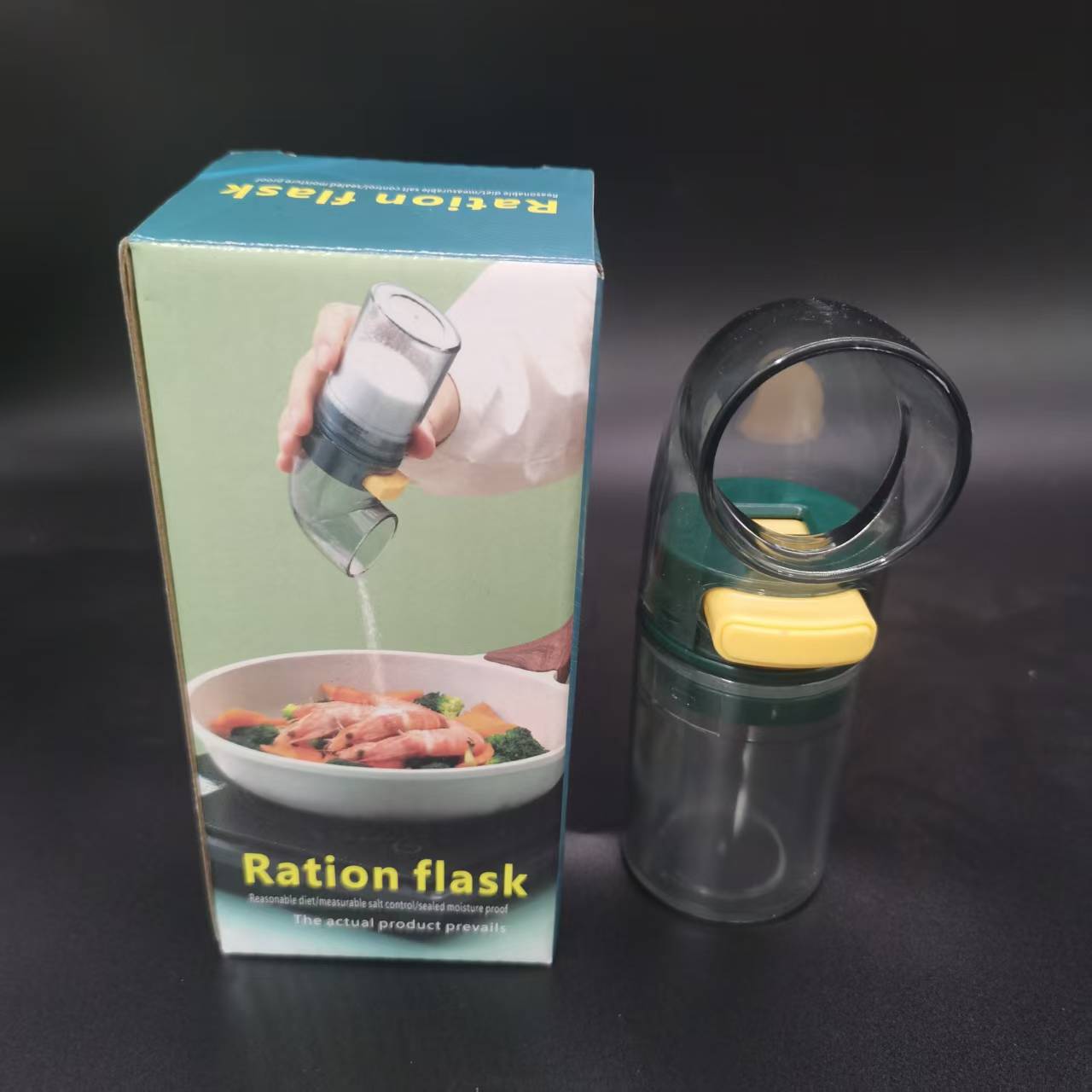 Quantitative Salt Dispenser Bottle - 0.5g Precise Metering Spice Shaker for Healthy Portion Control - Push V888-ELOSUNG41828