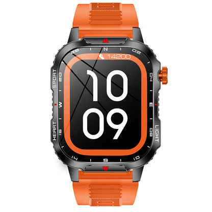 Rugged Outdoor Smart Watch for Men - 1100mAh Extra Long Battery with LED Flashlight & Compass - 2.01" HD V888-ELOSUNG41846