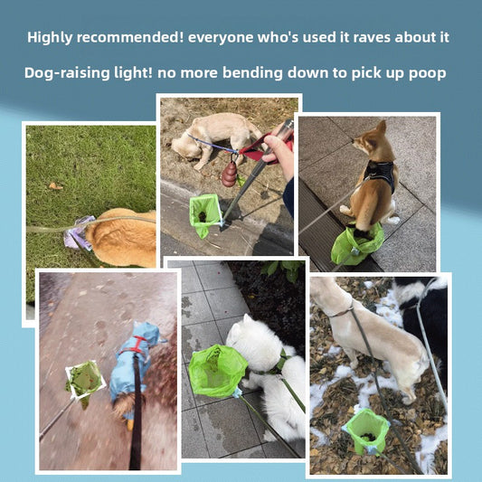 Portable Telescopic Dog Poop Scooper Large Size No Touch Waste Collector with Extendable Handle for Medium to V888-ELOSUNG41868