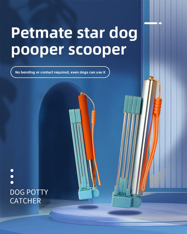 Portable Telescopic Dog Poop Scooper Large Size No Touch Waste Collector with Extendable Handle for Medium to V888-ELOSUNG41868