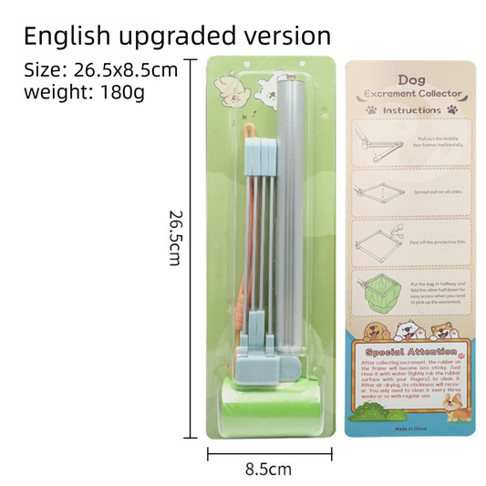 Upgraded Aluminium Telescopic Dog Poop Scooper Small Size Premium Waste Collector for Pets Under 15kg Durable V888-ELOSUNG41869