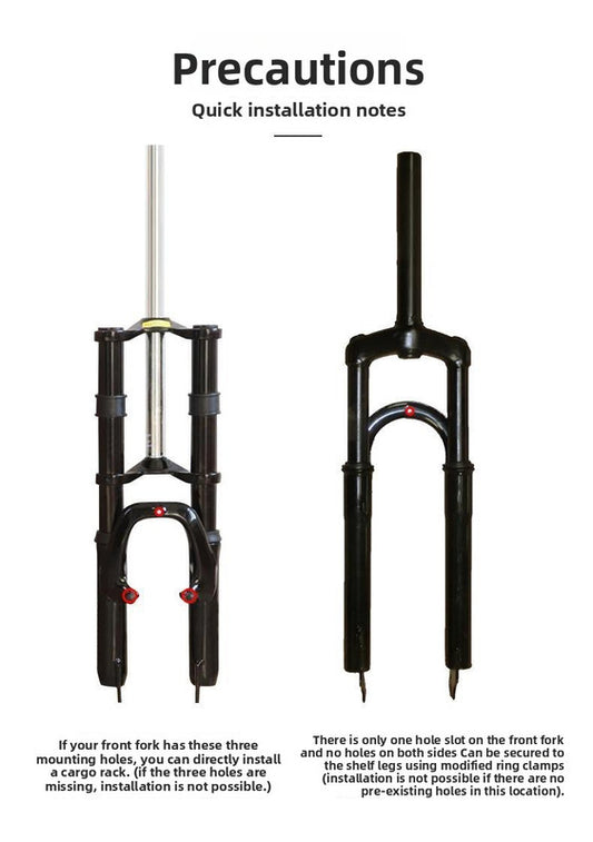 Aluminium Alloy Bicycle Front Rack Carrier Heavy Duty Fork Mount Cargo Shelf for MTB Mountain Bike Disc and V888-ELOSUNG41874