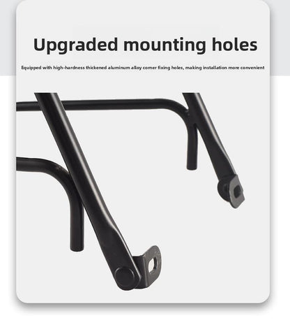 Universal Aluminium Bicycle Front Rack Carrier with Mounting Hose Clamps for MTB Fork Cargo Shelf Black V888-ELOSUNG41875