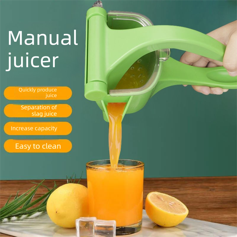 Manual Fruit Juicer Hand Press Citrus Squeezer Lemon Orange Lime Extractor Portable Food Grade PP Green Easy V888-ELOSUNG41886