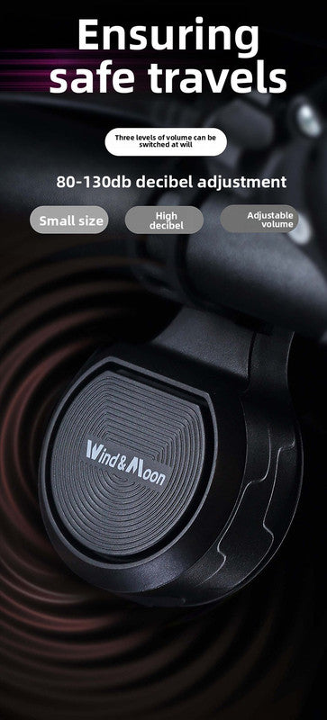 130dB Electric Bike Horn with Anti-Theft Alarm Electronic Bicycle Bell USB Rechargeable Waterproof Adjustable V888-ELOSUNG41887