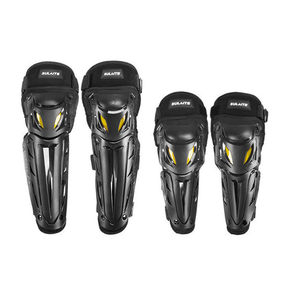 4 Piece Motorcycle Protective Gear Set Knee Pads and Elbow Guards Motocross Shin Armour Quick Release Hard V888-ELOSUNG41892