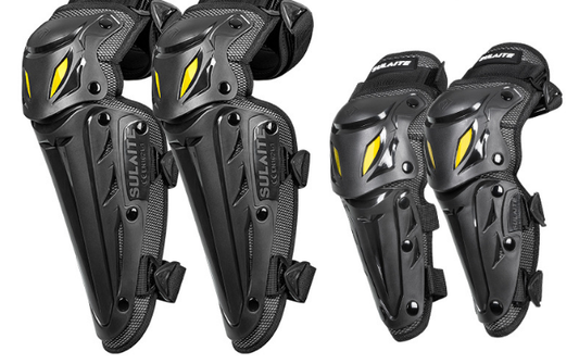 SULAITE CE Level 1 Certified 4 Piece Motorcycle Protective Gear Set Silver Knee Pads and Elbow Guards Long V888-ELOSUNG41898