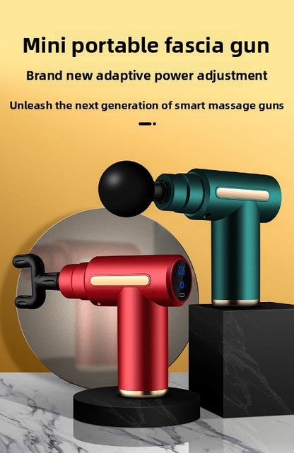 Mini Massage Gun Deep Tissue Percussion Muscle Massager Portable Handheld Quiet 6 Speeds 4 Heads Type-C V888-ELOSUNG41927