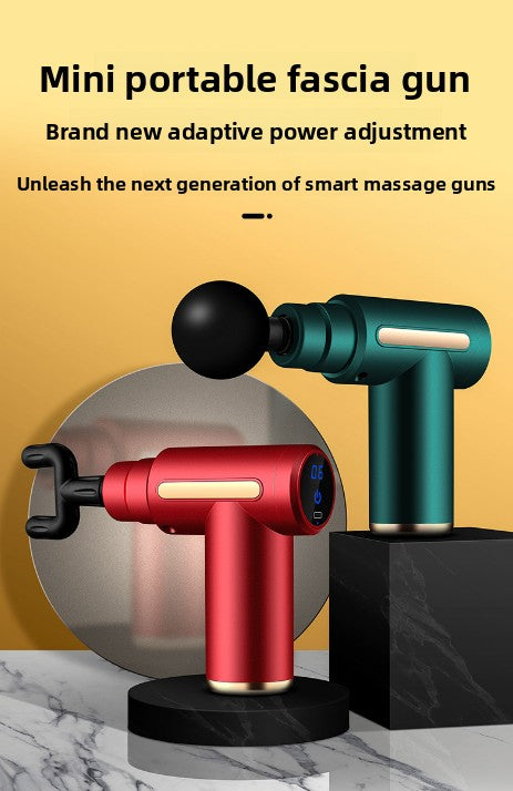 Mini Massage Gun Deep Tissue Percussion Muscle Massager Portable Handheld Quiet 6 Speeds 4 Heads Type-C V888-ELOSUNG41927