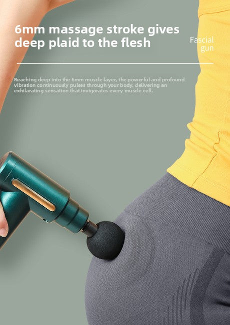 Mini Massage Gun Deep Tissue Percussion Muscle Massager Portable Handheld Quiet 6 Speeds 4 Heads Type-C V888-ELOSUNG41927