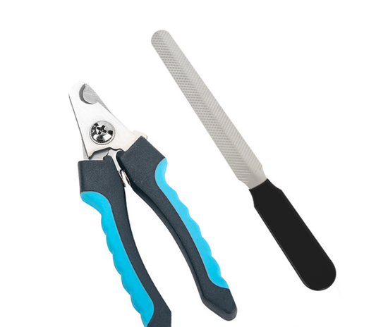 Pet Nail Clippers & File Set for Small Dogs Cats Stainless Steel Claw Trimmer with Safety Guard Non-Slip V888-ELOSUNG41938