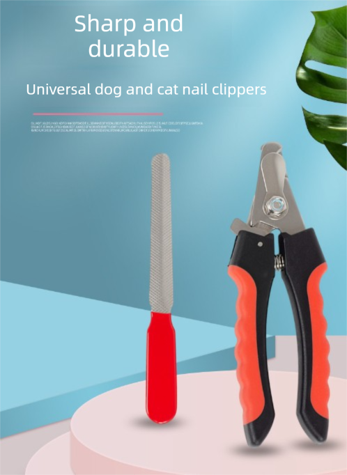 Pet Nail Clippers & File Set for Small Dogs Cats Stainless Steel Claw Trimmer with Safety Guard Non-Slip V888-ELOSUNG41938