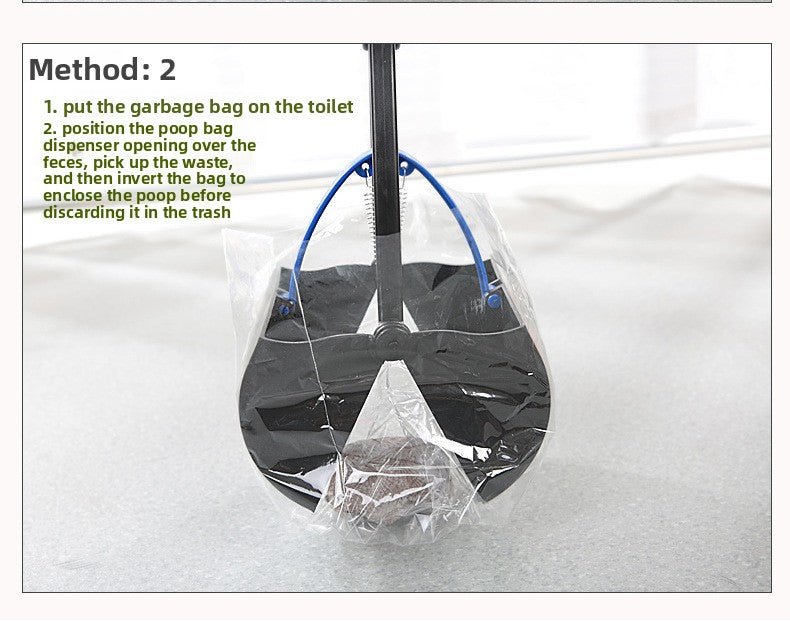 Large Foldable Pet Pooper Scooper 60cm Long Handle Dog Waste Picker Jaw Clamp with Bone Dispenser & Bags Green V888-ELOSUNG41955