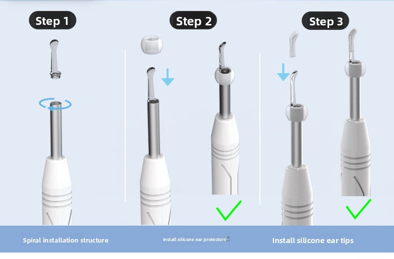 Smart Visual Ear Wax Removal Tool with HD Camera WiFi Wireless Otoscope Ear Cleaner 3.5mm Ultra Slim Lens for V888-ELOSUNG41965