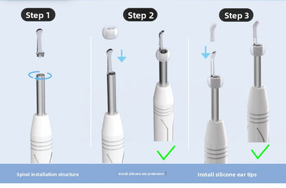 Smart Visual Ear Wax Removal Tool with HD Camera WiFi Wireless Otoscope Ear Cleaner 3.5mm Ultra Slim Lens for V888-ELOSUNG41966