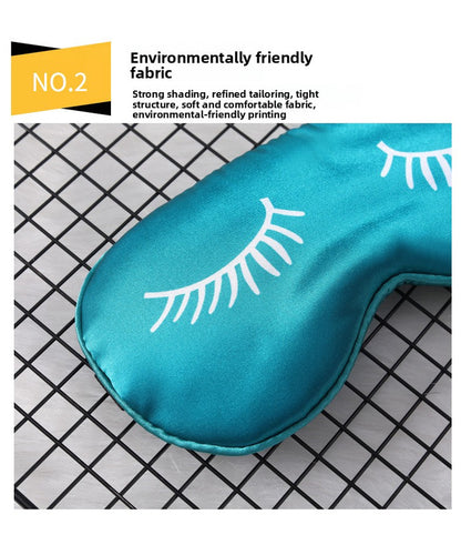 3 PCS Silky Satin Sleep Mask Set Cute Eyelash Design Soft Light Blocking Eye Cover with Adjustable Strap for V888-ELOSUNG41971