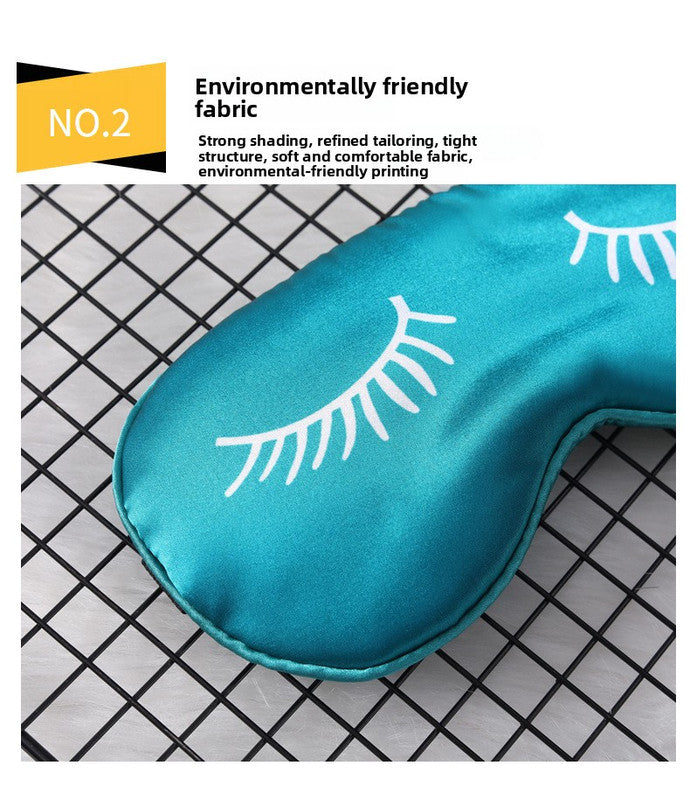 3 PCS Silky Satin Sleep Mask Set Cute Eyelash Design Soft Light Blocking Eye Cover with Adjustable Strap for V888-ELOSUNG41972