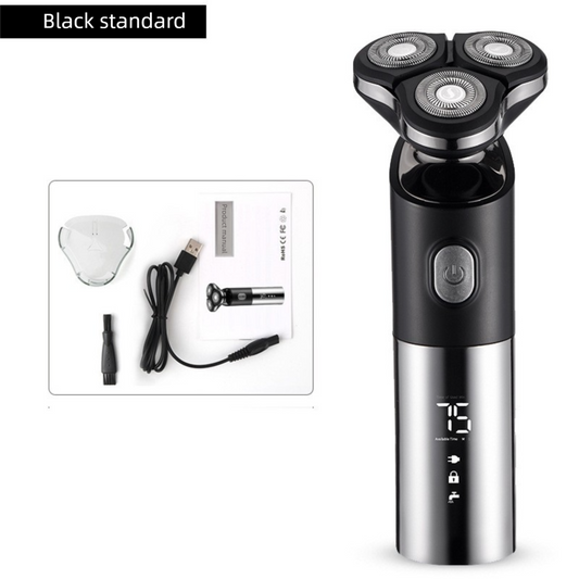 Electric Shaver for Men 3D Rotary Razor Wet and Dry Waterproof USB Rechargeable LED Display Travel Lock Gift V888-ELOSUNG41974