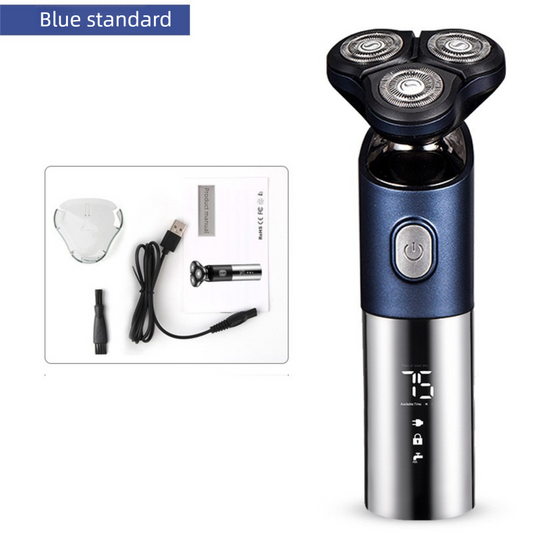 Electric Shaver for Men 3D Rotary Razor Wet and Dry Waterproof USB Rechargeable LED Display Travel Lock Gift V888-ELOSUNG41975