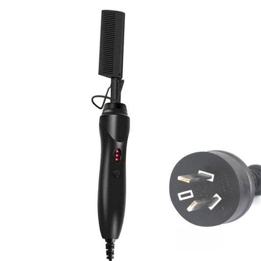 2-in-1 Electric Hot Comb Hair Straightener & Curler Titanium Alloy Heating Fast Heat Up Anti-Scald Pressing V888-ELOSUNG41982