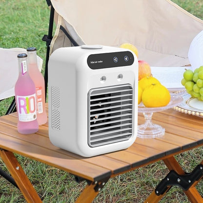 Portable 500ml Large-Capacity Air Cooler Fan - 9-Blade Strong Wind & Wide-Angle Oscillation, Easy Top-Fill V888-ELOSUNG42004