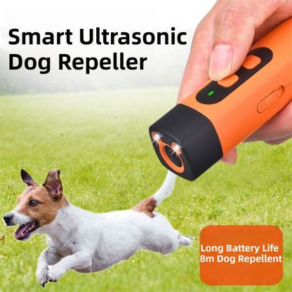 Portable Mini Single-Head Ultrasonic Dog Repeller & Trainer with LED Flashlight - Multi-Function Pet Safety V888-ELOSUNG42012