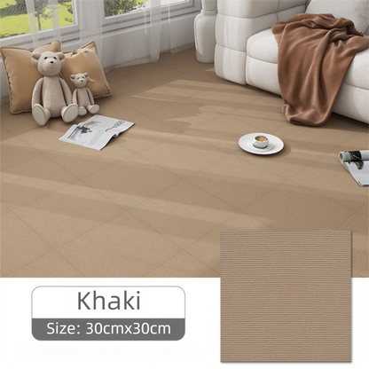 16 Pack Khaki Durable & Soft Self-Adhesive Carpet Tiles(30x30cm) - Interlocking Non-Slip Square Floor Mat for V888-ELOSUNG42015